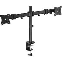 equip 650115 soporte para 2 pantallas 1327 brazos inclinables y giratorios vesa 100x100 max 8kg