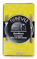 fish 4 ever whole sardines in organic olive oil  lemon - 120g