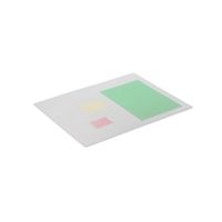 durable desk mat contoured edges 530x400mm polypropylene transparent