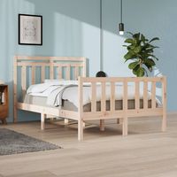 vidaxl estructura de cama madera maciza 120x190 cm