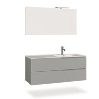 mueble de bano banera derecha 4 piezas en mdf gris mate