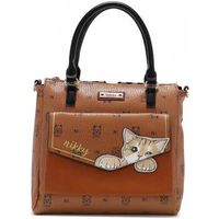 nikky by nicole lee bolso de mano satchel nikky finds meow marron para mujer