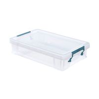 storestack 55 litre storage box w400xd255xh80mm clear