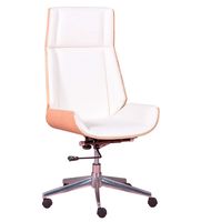 silla oficina con respaldo alto de madera arce blanco