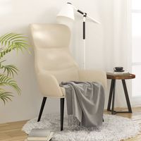 vidaxl sillon de relax de tela crema