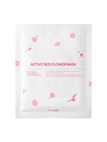 active red flower mask