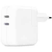 apple power adapter cargador dual usb-c 35w blanco para maciphoneipad