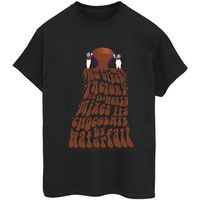 willy wonka camiseta manga larga chocolate waterfall para mujer