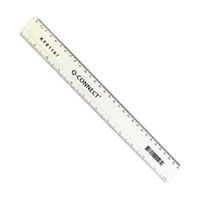 q-connect acrylic shatter resistant ruler 30cm clear pk 10- kf01107q