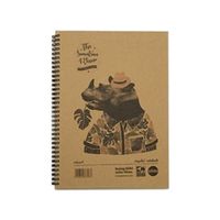 rhino recycled wirebound notebook 160 pages 8mm ruled a4 pack of 5