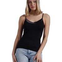 admas blusa camiseta de tirantes escote raso para mujer