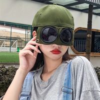 gafas de aviador gorra de beisbol vintage color solido hip hop gorra de papa ajustable sombreros de sol para mujeres hombres