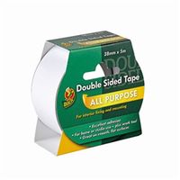 ducktape double-sided interior tape 38mmx5m clear pack of 6 232603