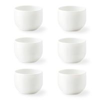 lote de 6 tazas de espresso porcelana blanco