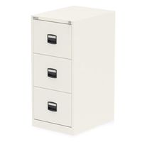 qube by bisley 3 drawer filing cabinet white