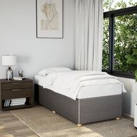 vidaxl estructura de cama sin colchon tela gris taupe 100x200 cm