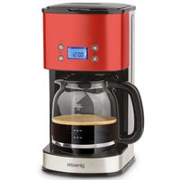 hkoenig mg30 cafetera de goteo programable 18l 1100w roja