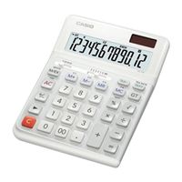 casio de-12e 12 digit ergonomic large desktop calculator white