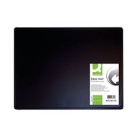 q-connect pp desk mat with non-slip surface 40x53 black kf26794