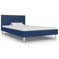 vidaxl estructura de cama sin colchon tela azul 90x200 cm