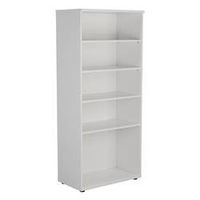 mezzo book case 1800 with 4 shelves - white - wds1845wh