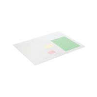 durable desk mat contoured edges 650x500mm polypropylene transparent