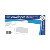 county stationery dl white window peel and seal envelopes 1000 pack