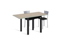 conjunto mesa libro galante 65-130x65 robleneg  2 sillas asiento neg