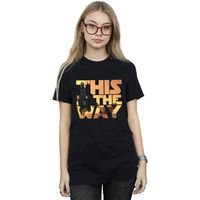 disney camiseta manga larga the mandalorian the way para mujer