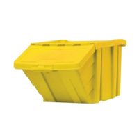 vfm yellow heavy duty storage bin with lid 359521