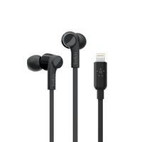 belkin rockstar auriculares lightning negros