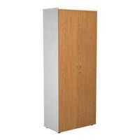 2000 wooden cupboard 450mm deep white carcass nova oak doors