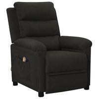 vidaxl sillon de masaje de tela negro