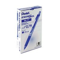 pentel energel xm retractable gel pen medium blue pack of 12 bl77-c