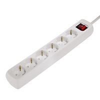 hama regleta 6 tomas schuko con interruptor 14m blanca