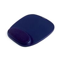 kensington foam mouse mat with cushioned wrist support blue 64271