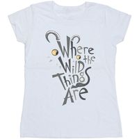 where the wild things are camiseta manga larga monster logo para mujer