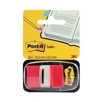 post-it index tab 25mm red with dispenser 680-1