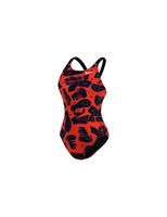 banador de natacion nike fastback rojo mujer