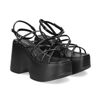 vic matie sandalias con plataforma mujer - negro talla 39