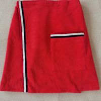 falda de bano super absorbente para hombre roja casual con detalle de raya lateral ropa de estar en casa de secado rapido con bolsillo