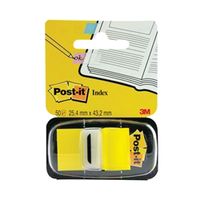 post-it index tab 25mm yellow with dispenser 680-5