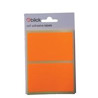 blick fluorescent labels in bags 50x80mm 8 per bag orange 160 pack