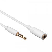 goobay cable extensor jack 35mm 4 pines machohembra 1m blanco