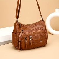 bolso de mensajero con cremallera de moda y multiples bolsillos bolso de hombro a cuadros de argyle que combina con todo bolso cruzado casual perfecto para uso diario