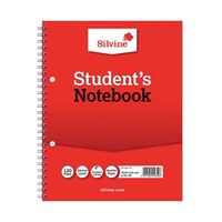 silvine feint ruled students notebook 120 pages 229x178mm 12 pack