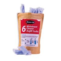 show-me whiteboard cleaner refill sachets pack of 6 wce500r6