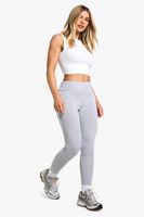 leggins de tiro alto con linea lateral gris