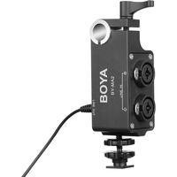 boya by-ma2 mezclador de audio xlr de 2 canales