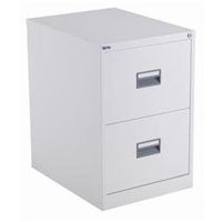 legato steel 2 drawer filing cabinet - white ref tcs2fc-wh